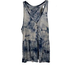 Vintage Refresh Large Racerback Tie-dyed Shirt Blue